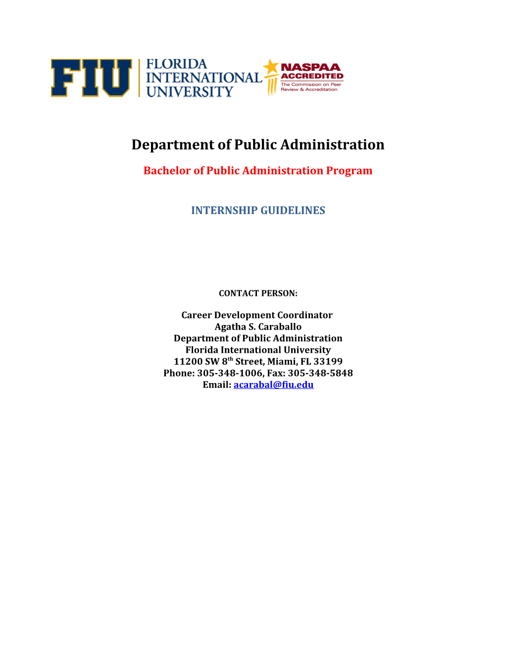 Bachelor of Public Administration Program