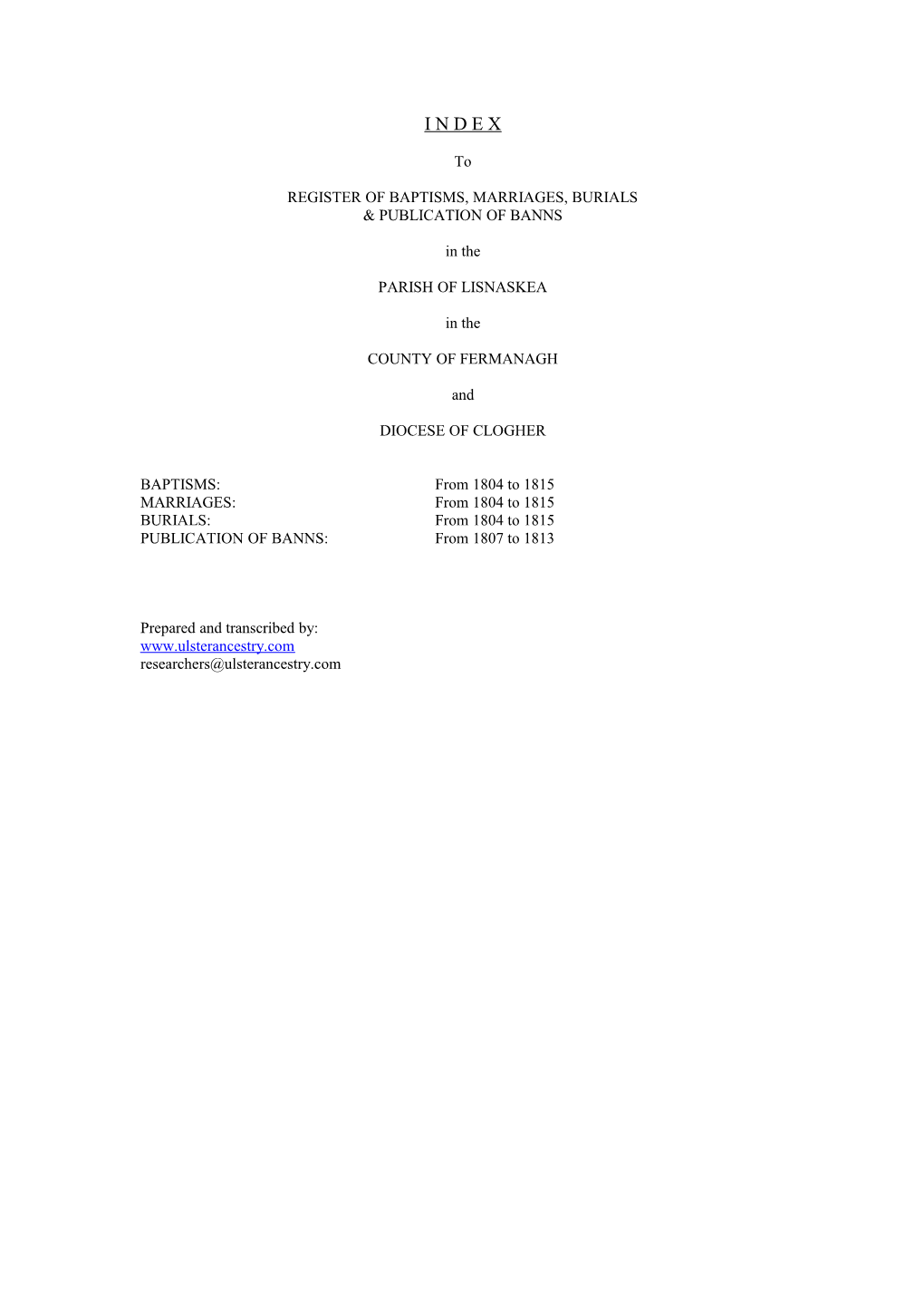 Register of Baptisms, Marriages, Burials