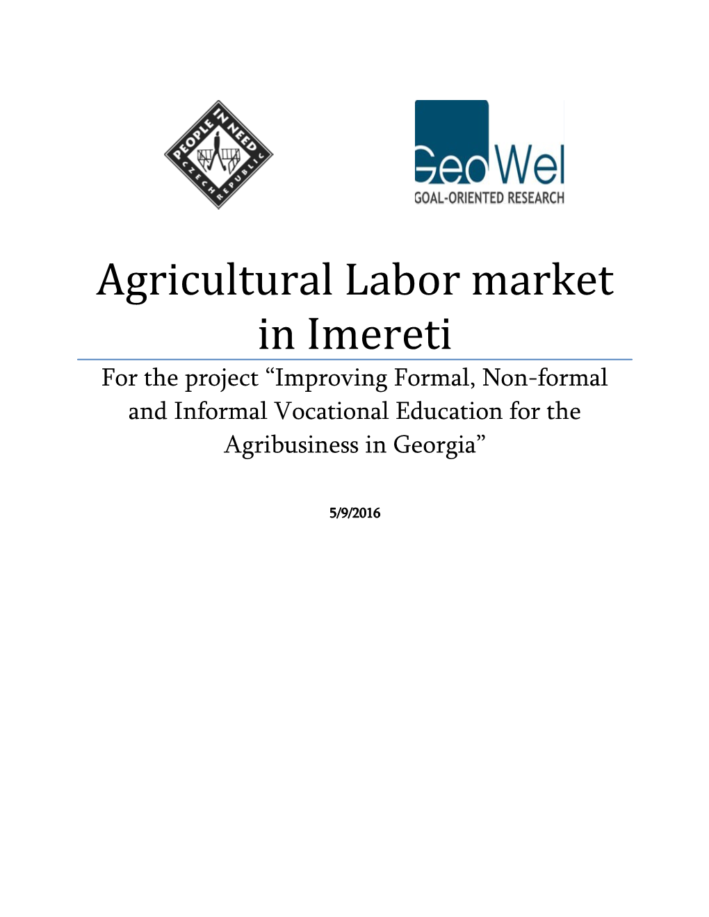 Agricultural Labor Market in Imereti