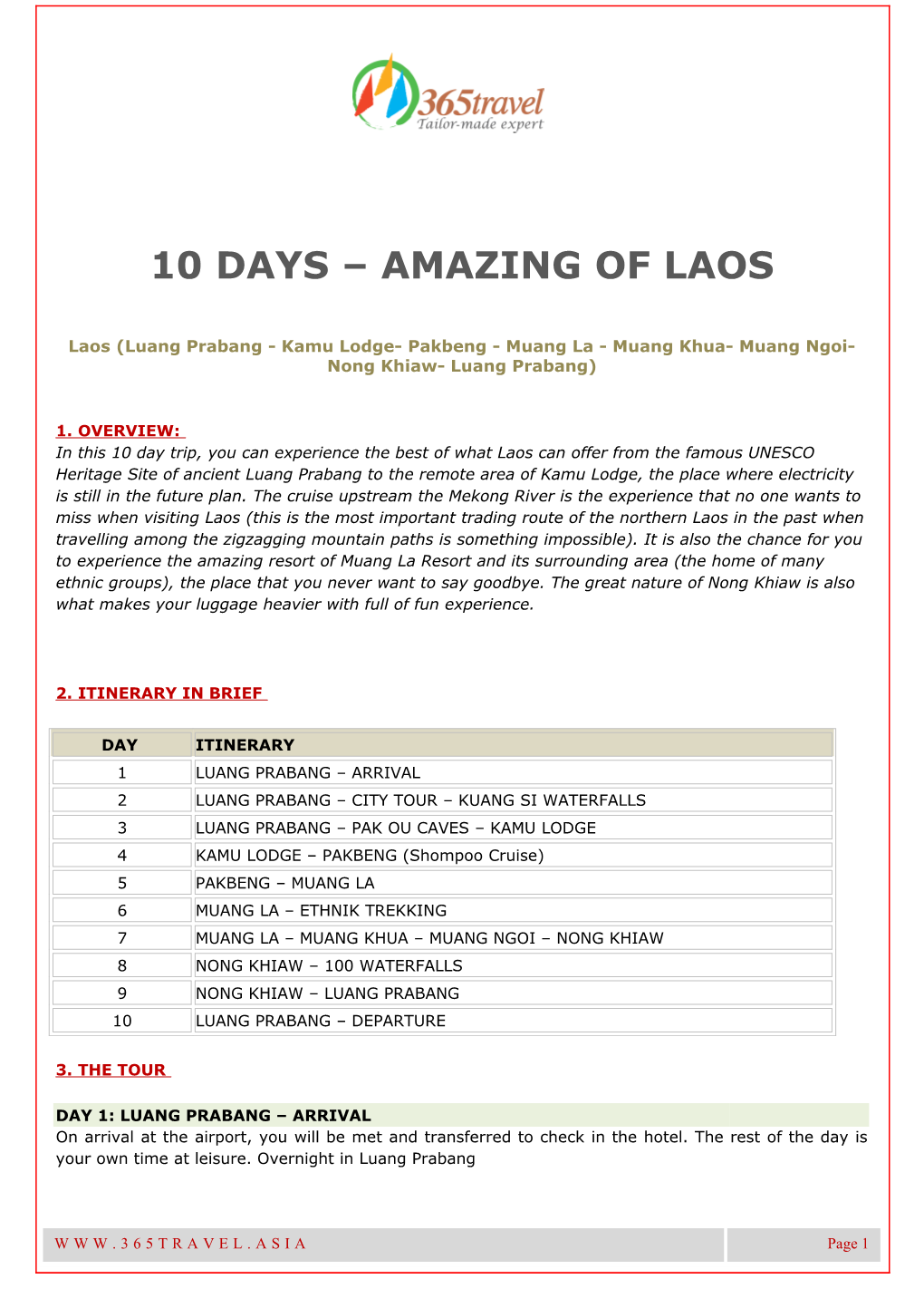 10 Days Amazing of Laos