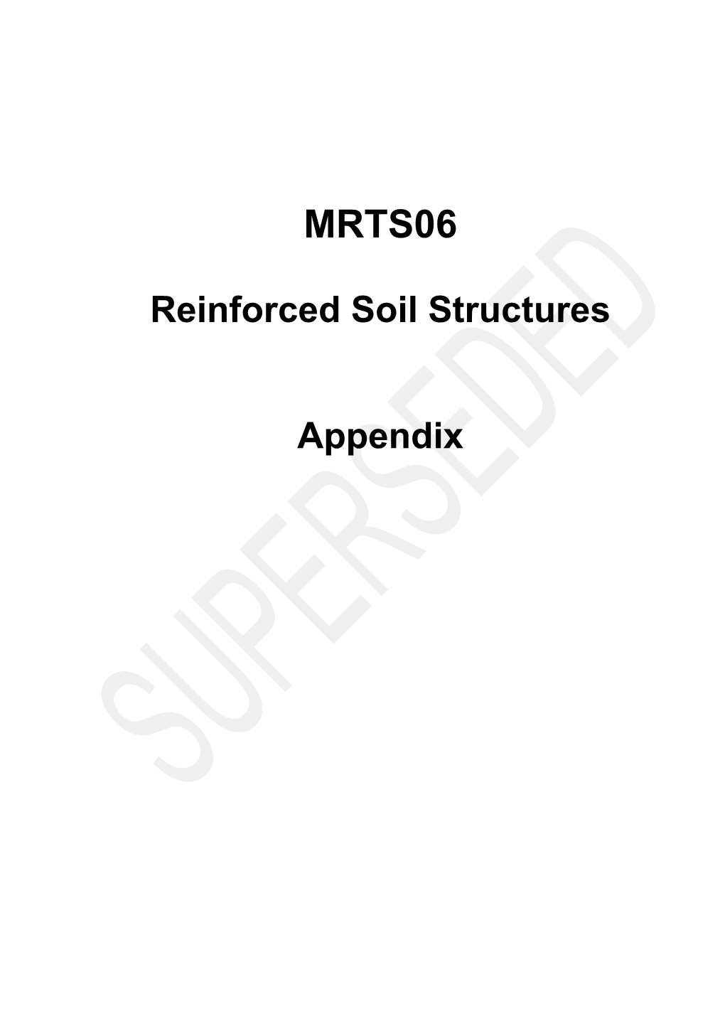 Appendix MRTS06 Reinforced Soil Structures