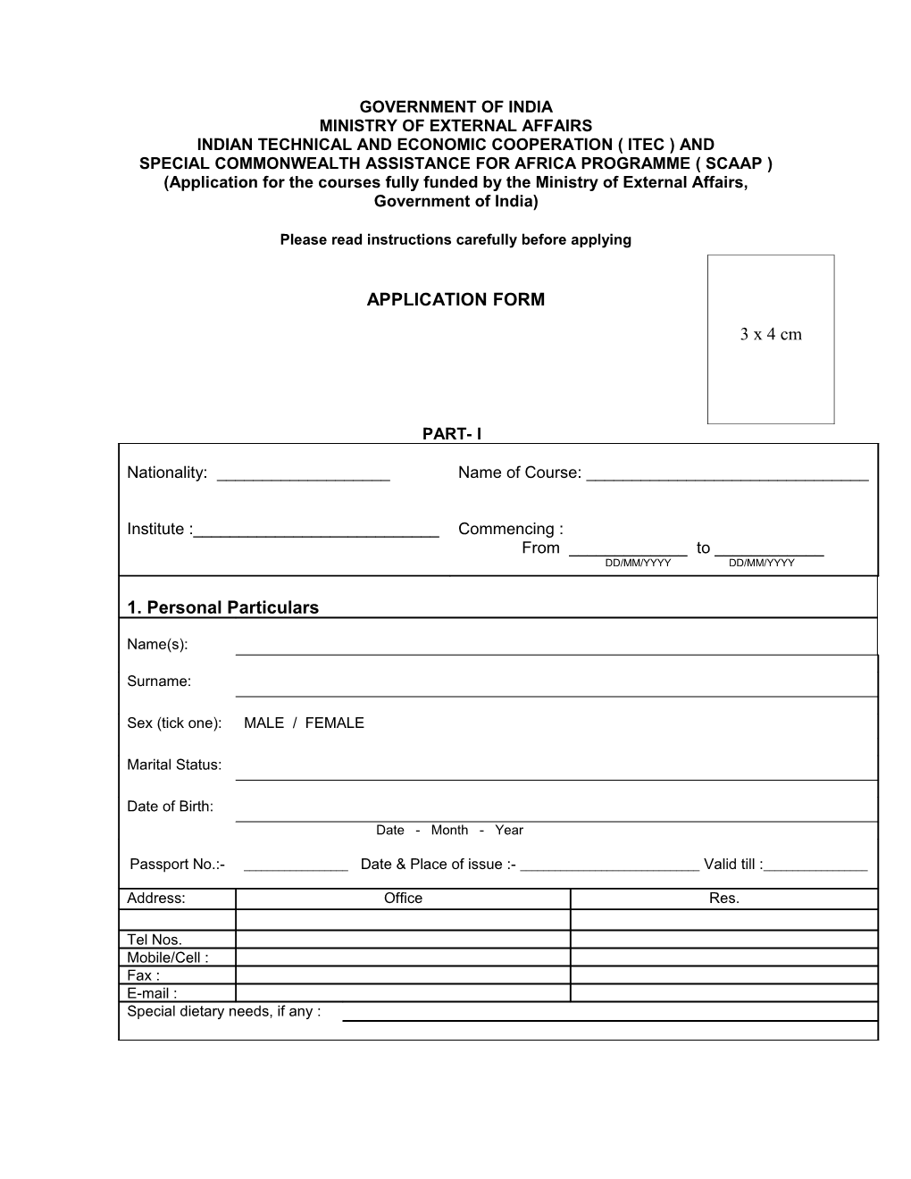 Indian Technical and Economic Cooperation ( Itec ) And