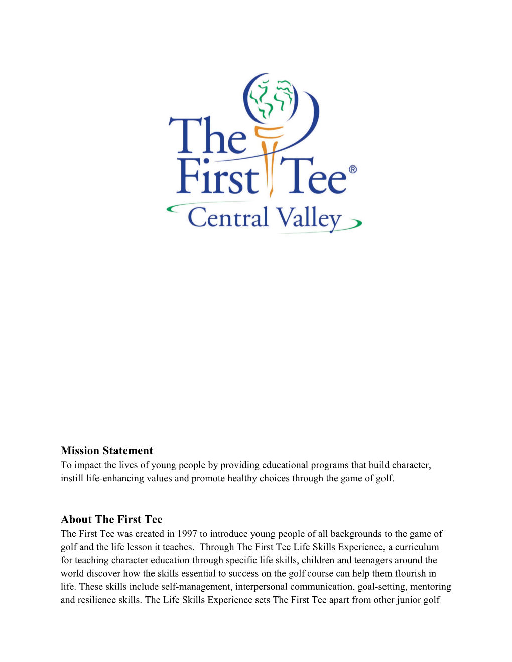 About the First Tee