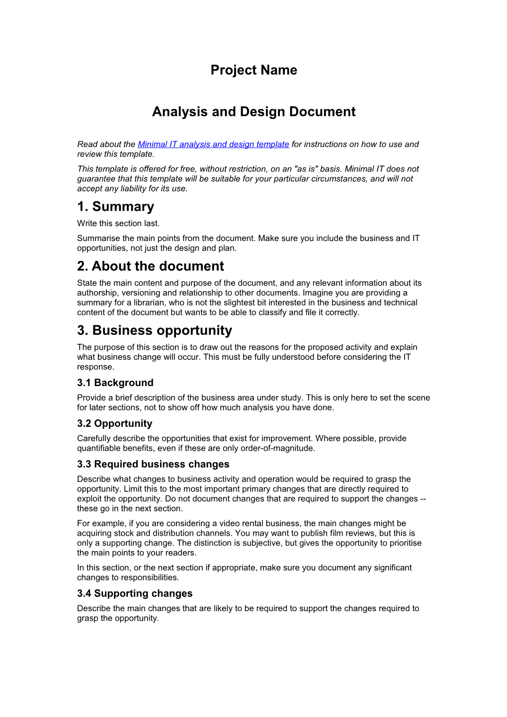 Analysis and Design Document