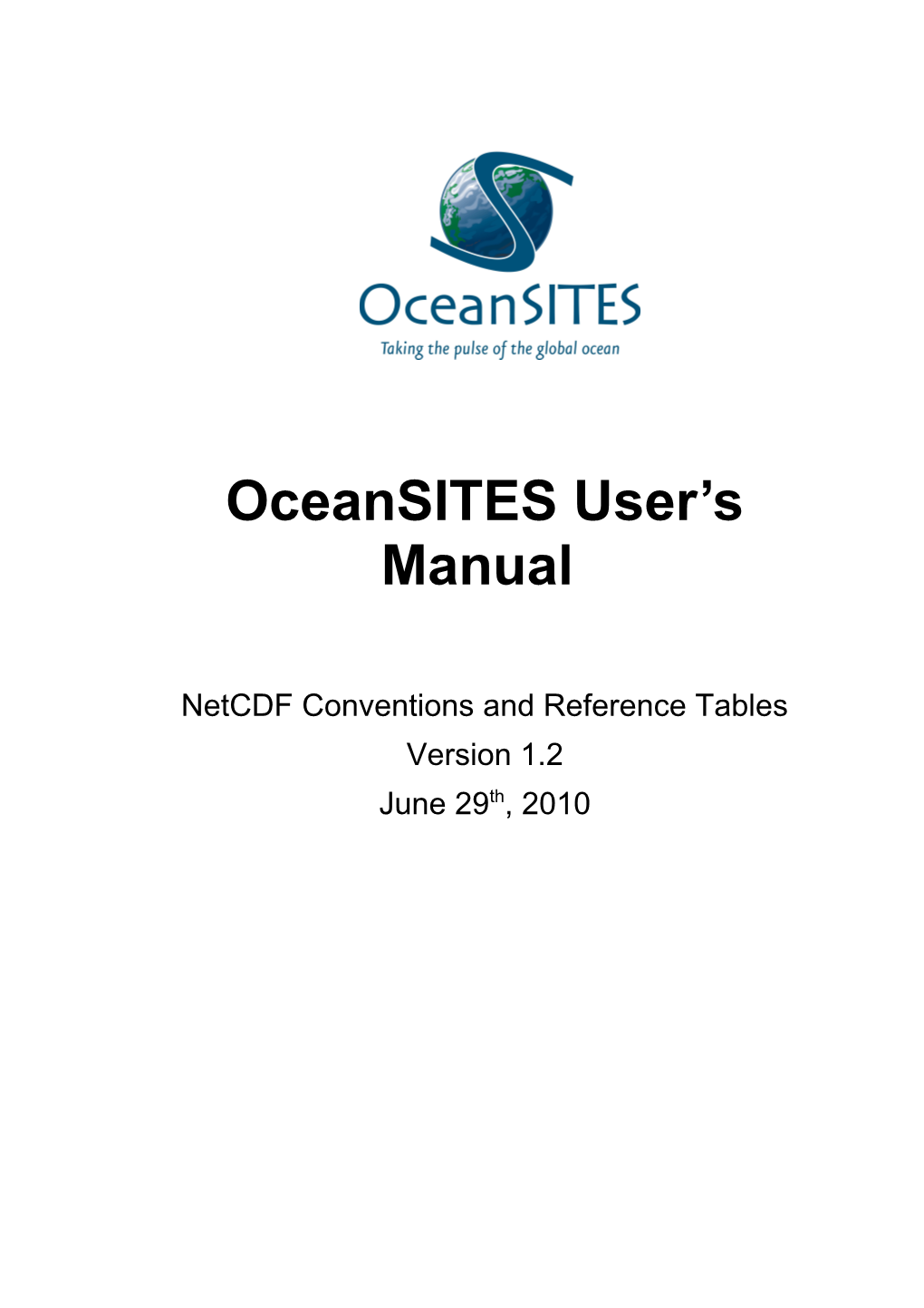 Oceansites User S Manual