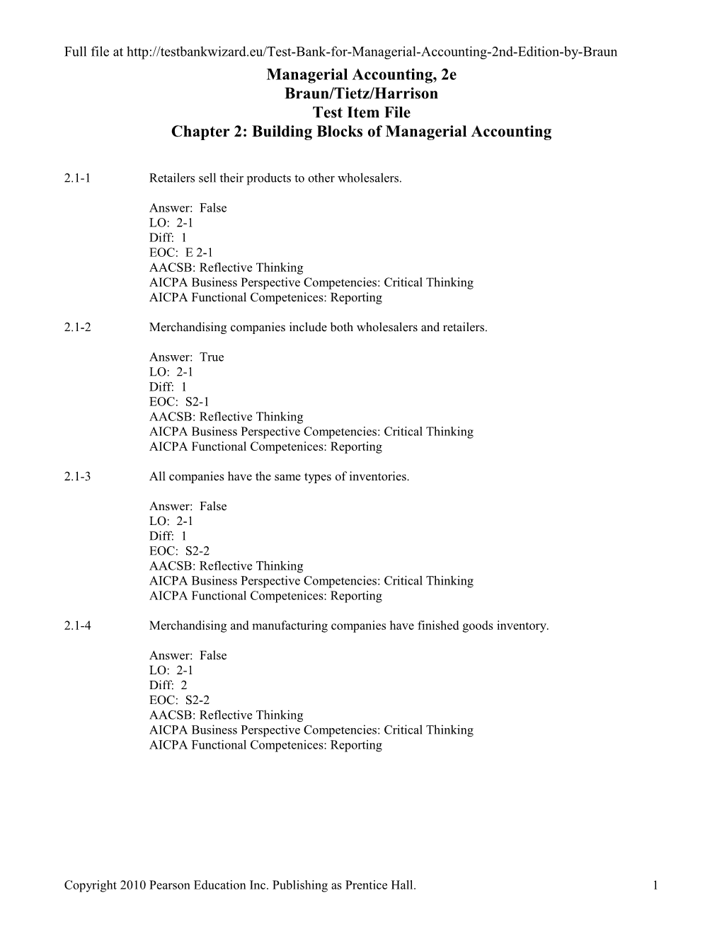 Managerial Accounting, 2E