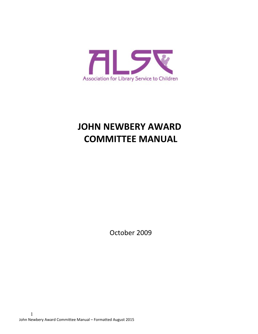 Newbery Award Committee Manual