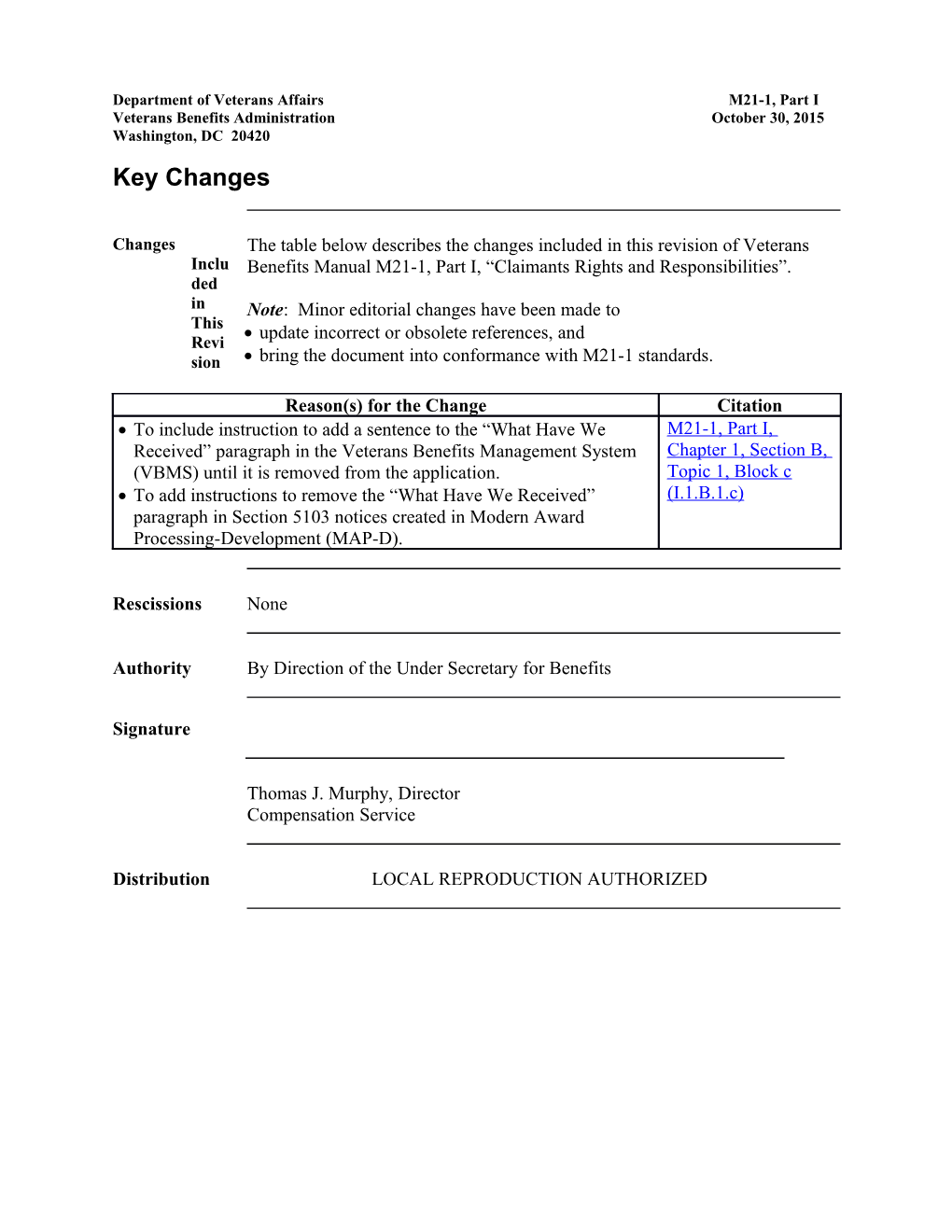 Key Changes-M21-1I 1 Secb