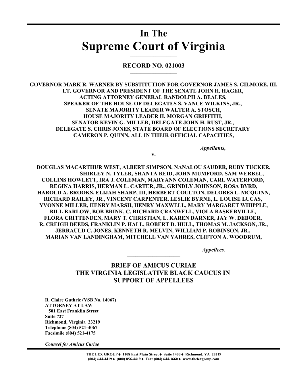 In the Supreme Court of Virginia
