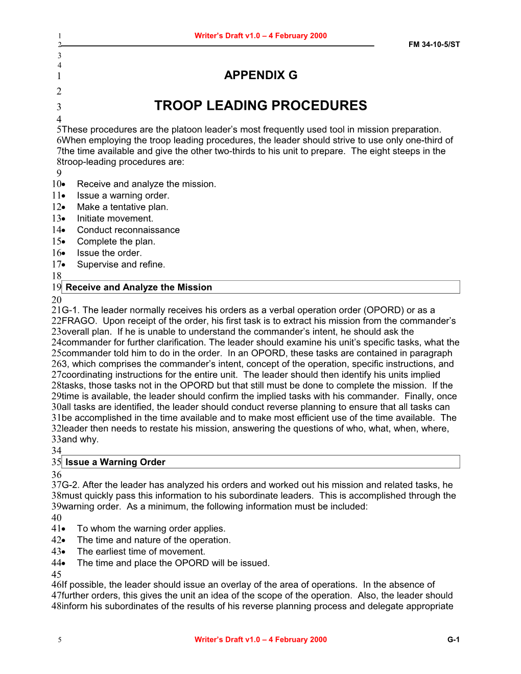 Troop Leading Procedures