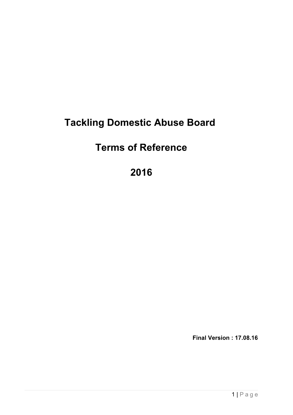 Tackling Domestic Abuse Board