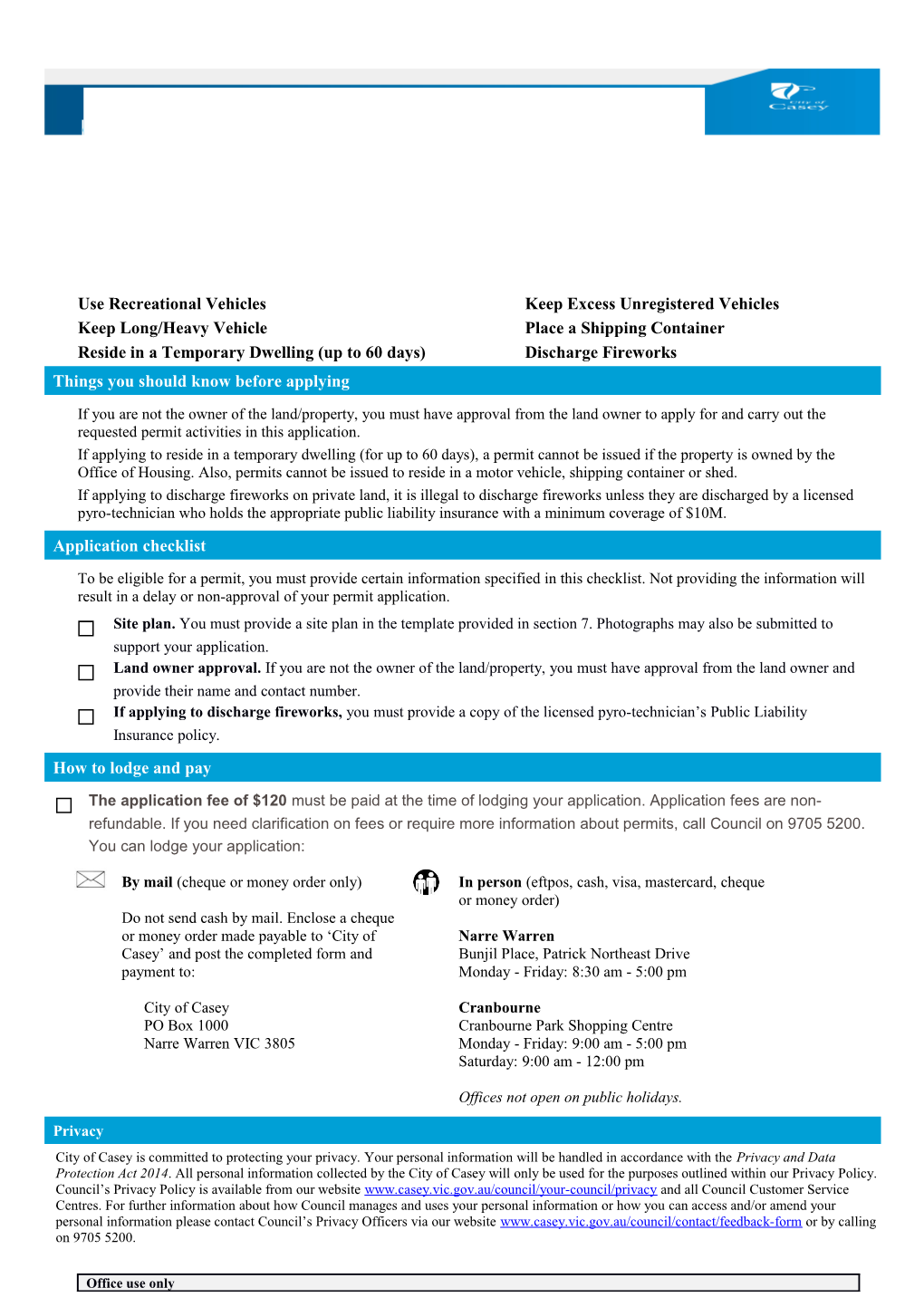 Use Recreational Vehicleskeep Excess Unregistered Vehicles