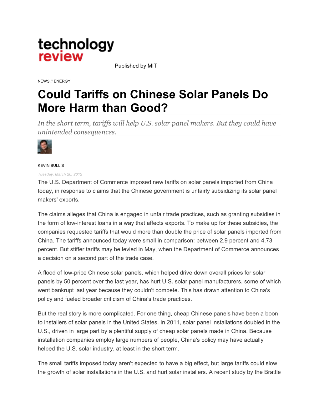 Could Tariffs on Chinese Solar Panels Do More Harm Than Good?