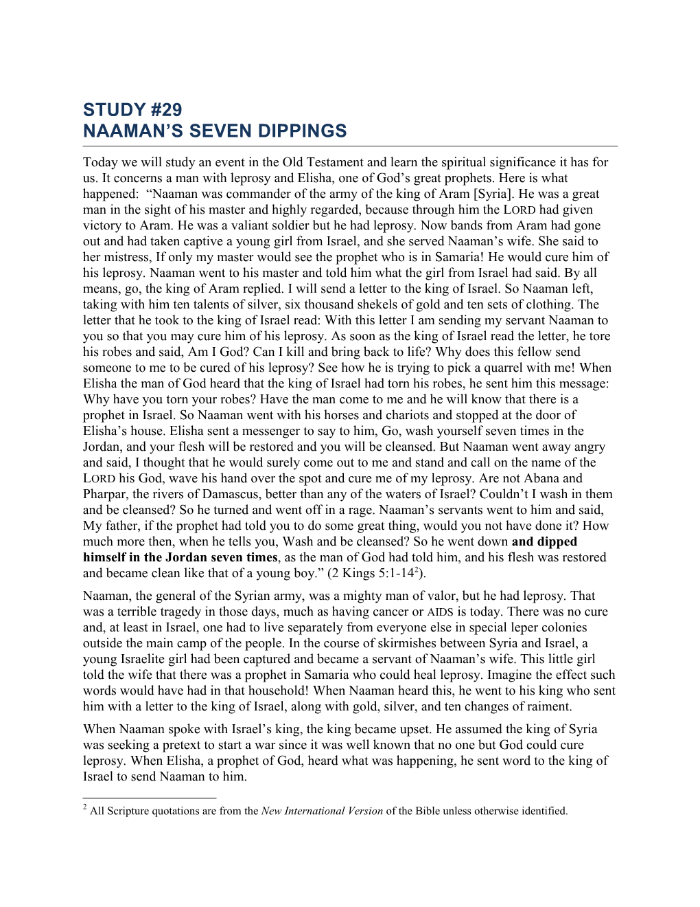Study#29 Naaman S Seven Dippings