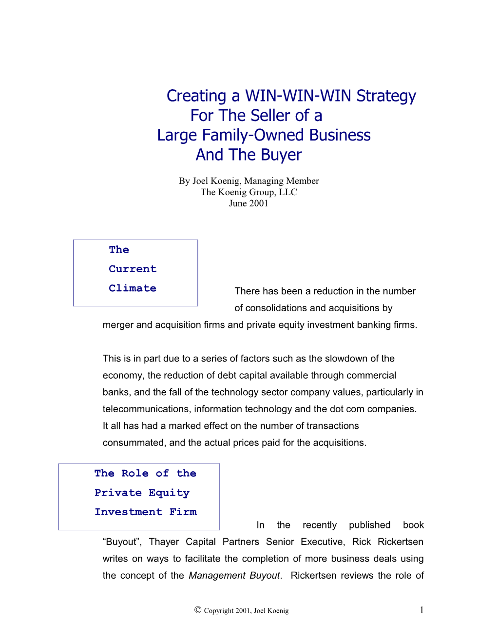 Creating the Win-Win-Win Strategy For