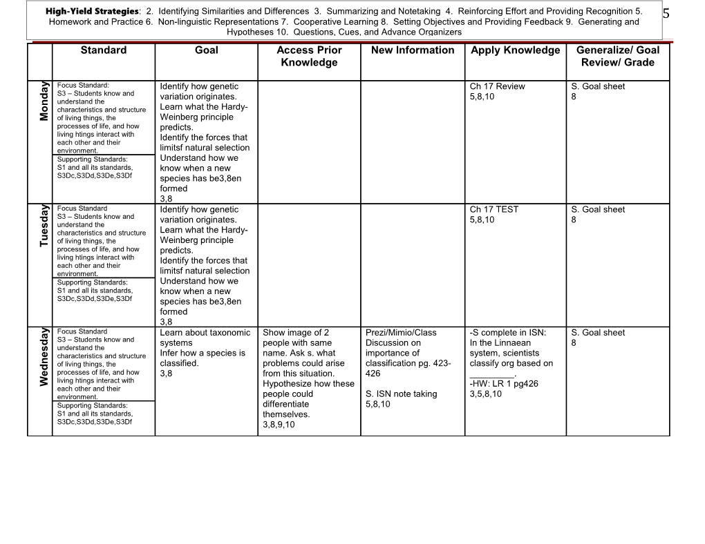 Teacher: E. Vásquezsubject: 10 Thbiologydate:Feb16-20, 2015