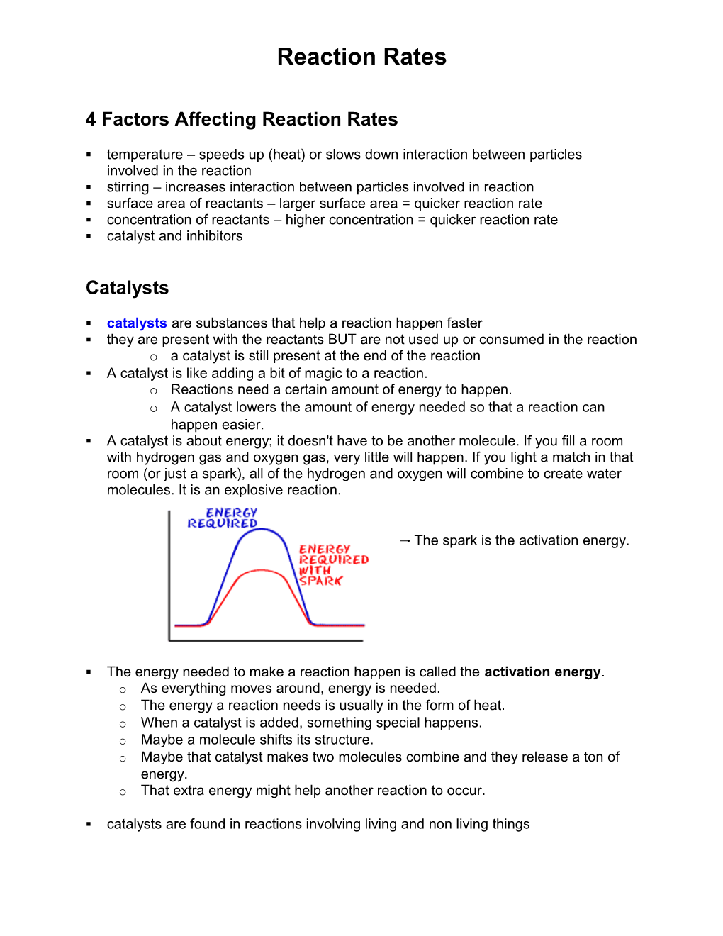 4 Factors Affecting Reaction Rates