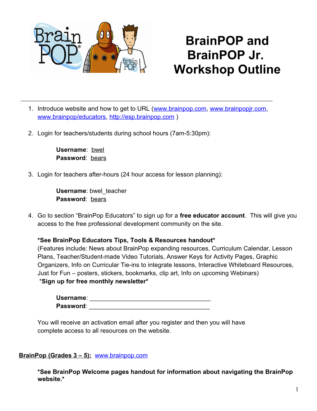 Brainpop and Brainpop Jr