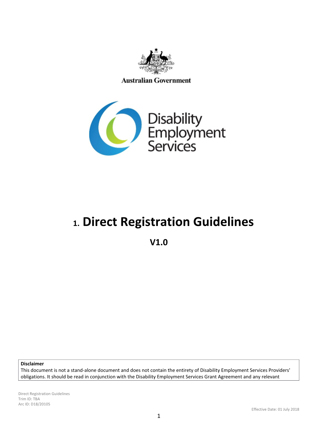 Direct Registration Guidelines V2.9