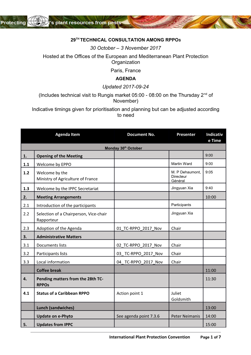 29Th Technical Consultation Among Rppos