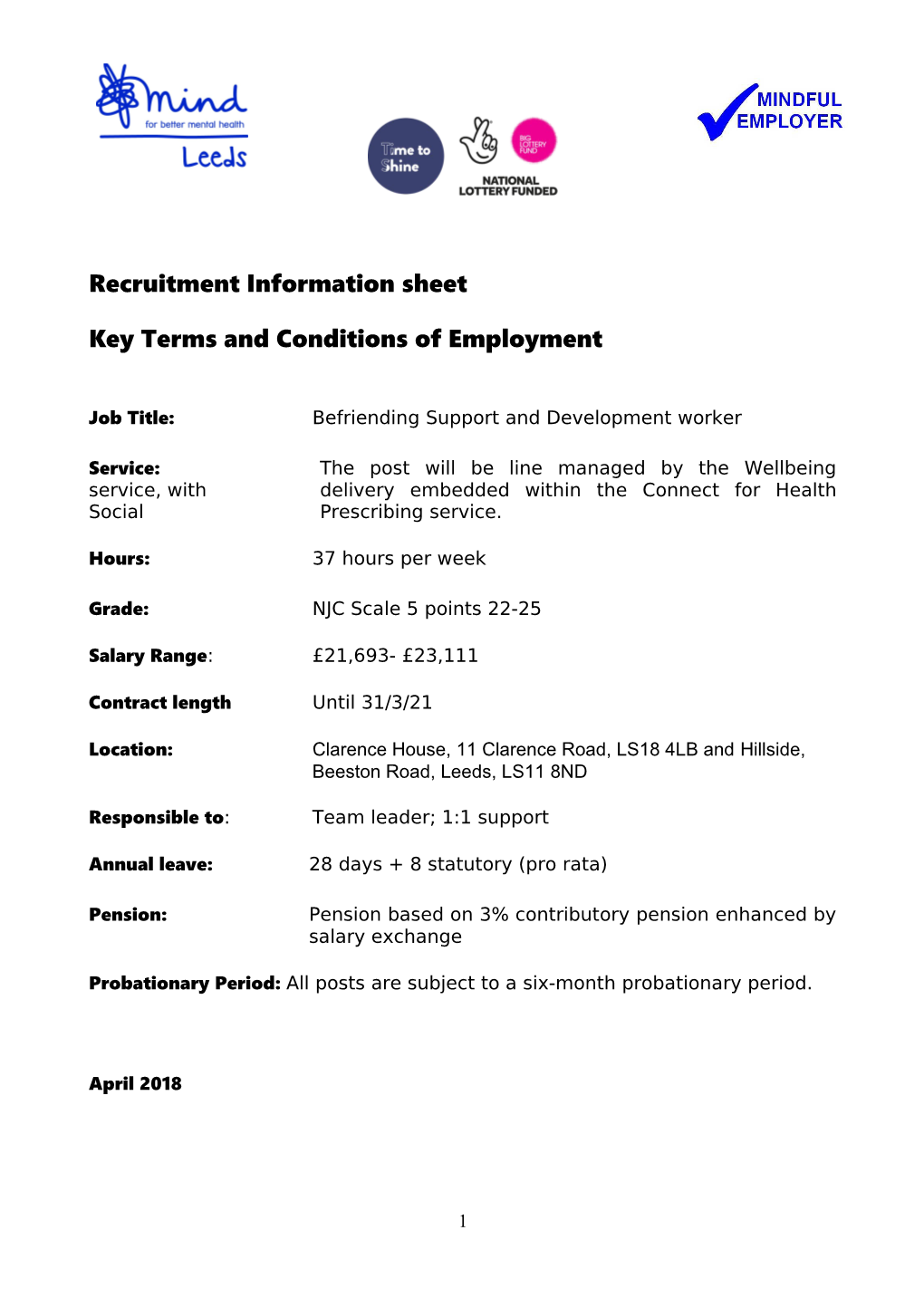 Key Terms and Conditions of Employment