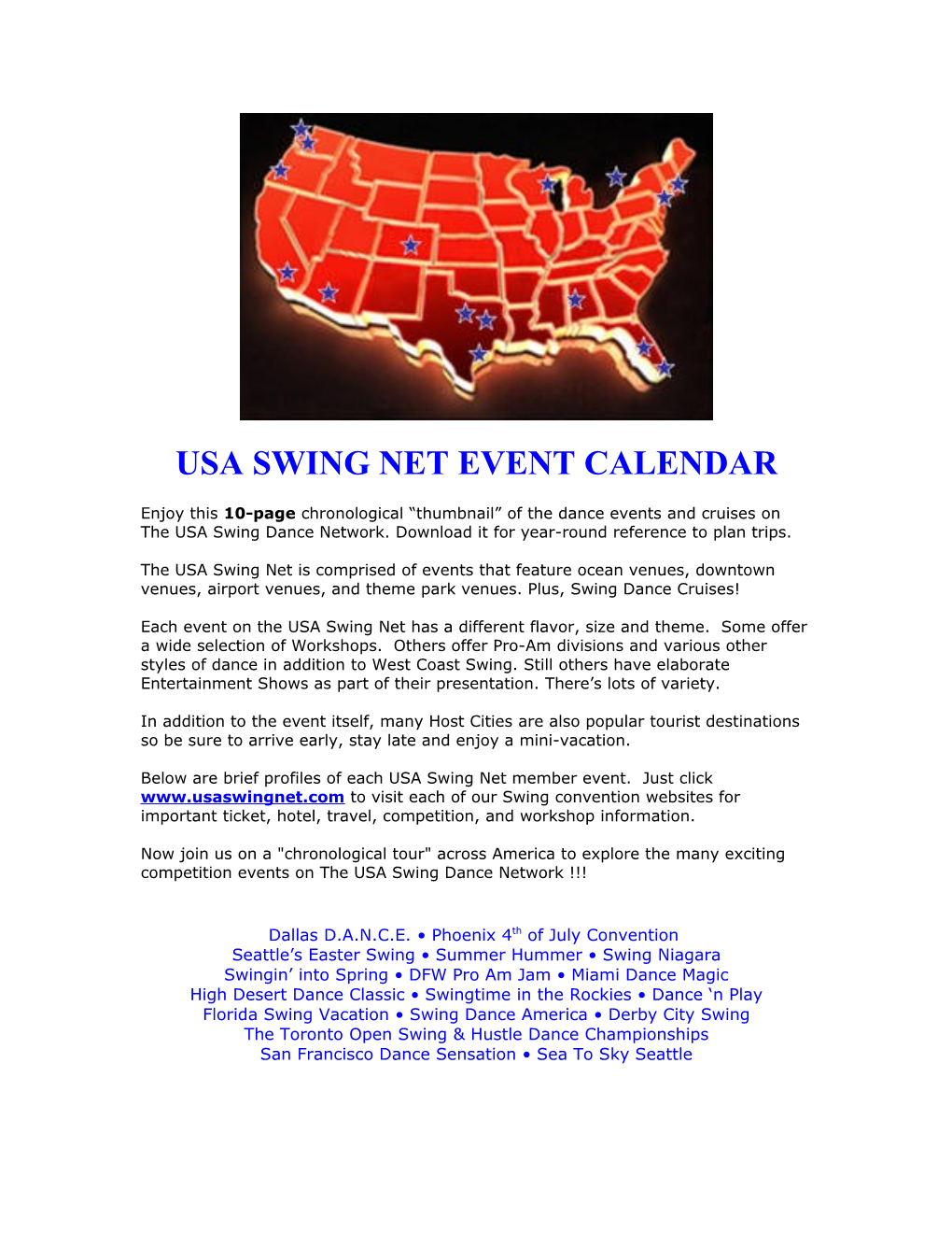 Usa Swing Netevent Calendar