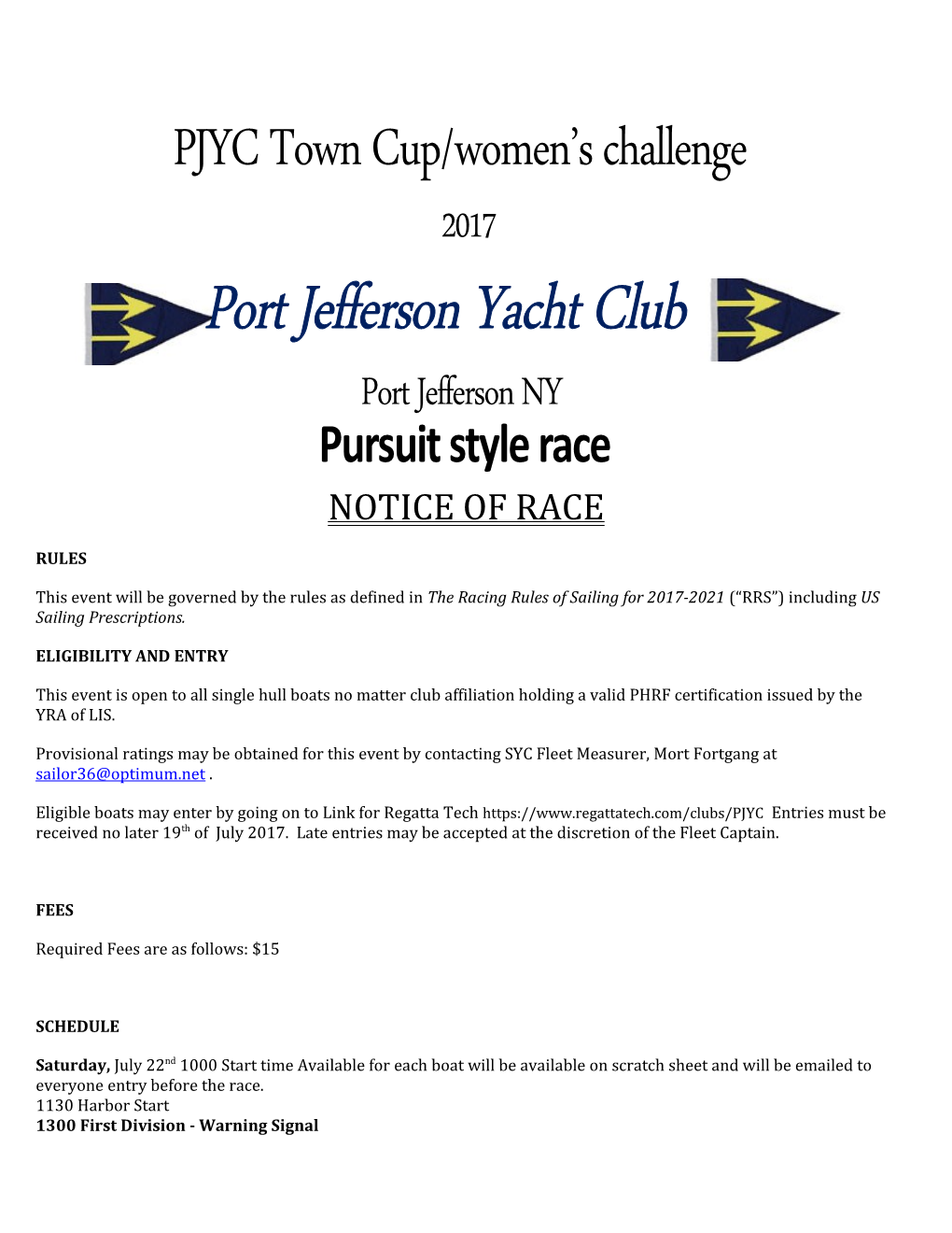 PJYC Town Cup/Women S Challenge