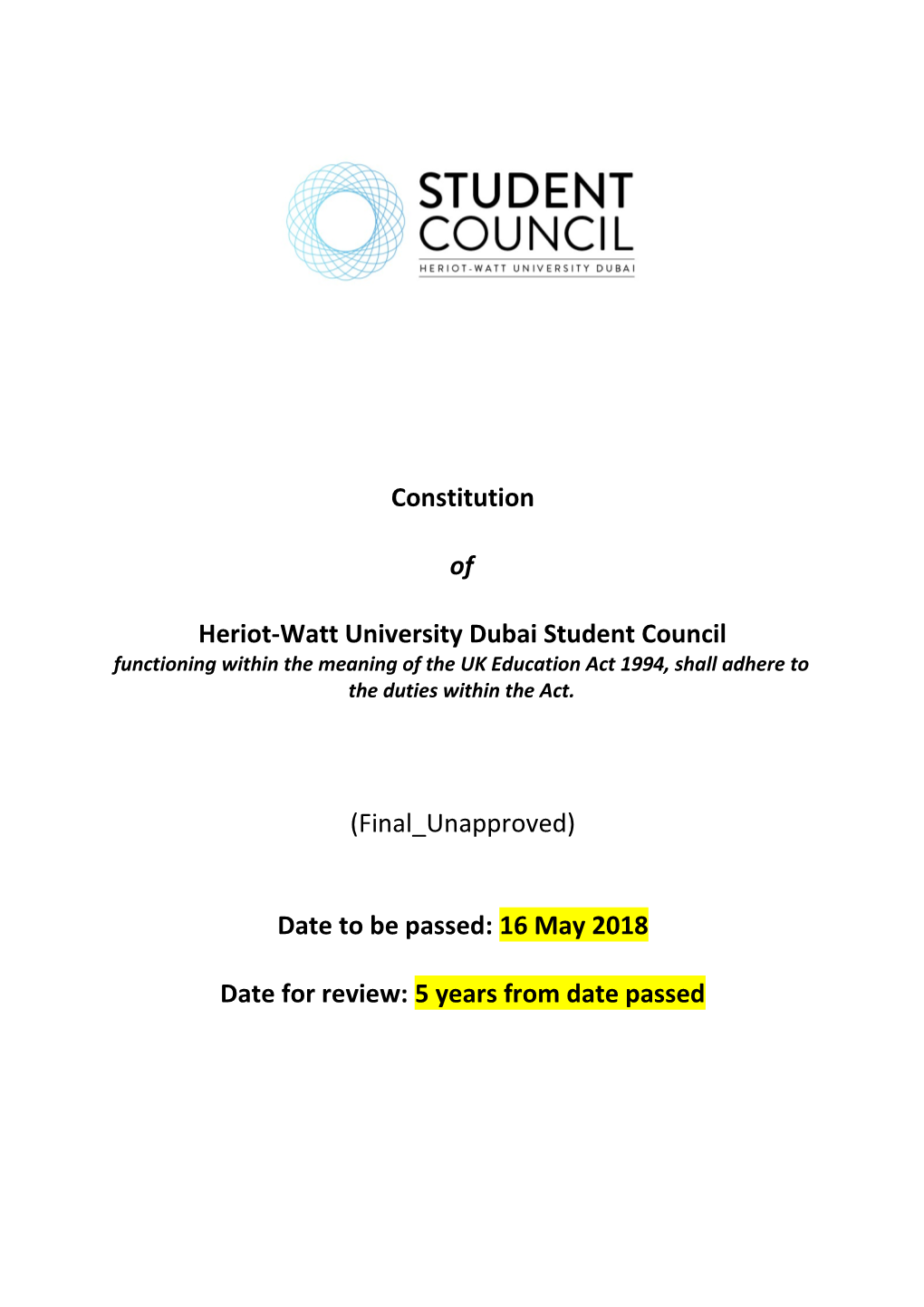 Heriot-Watt University Dubai Student Council