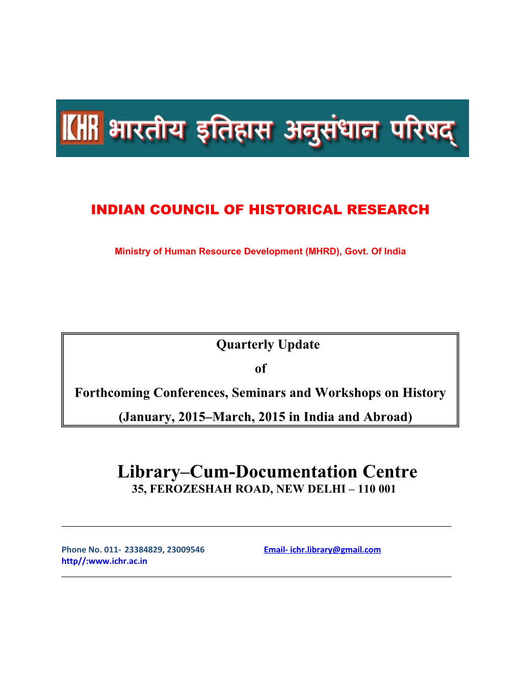 Indian Council of Historical Research
