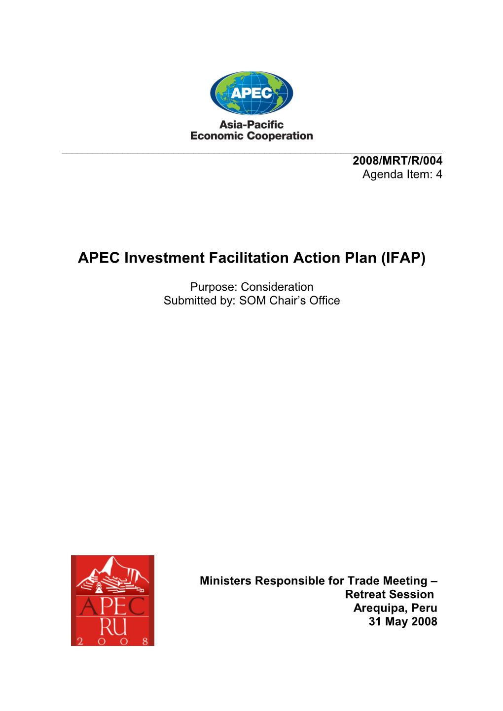 APEC Investment Facilitation Action Plan