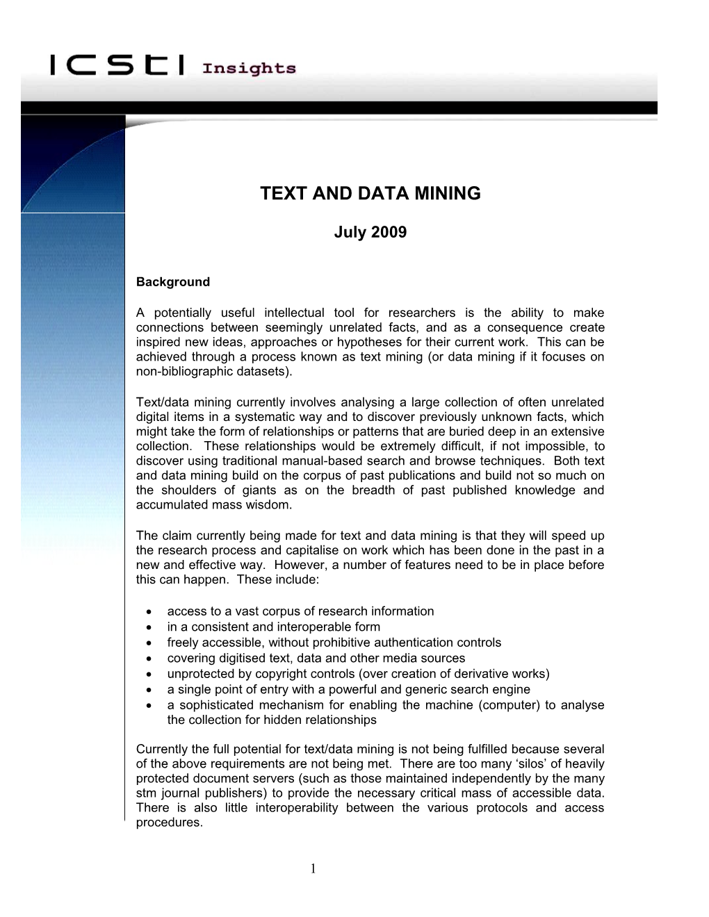 Text and Data Mining