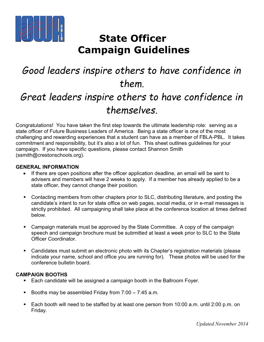Good Leaders Inspire Others to Have Confidence in Them