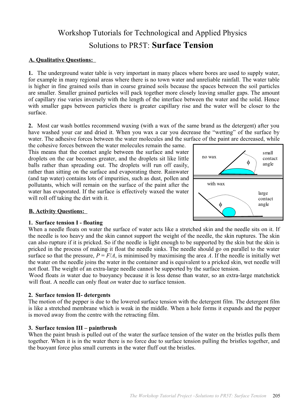 Surface Tension Rp Solutions