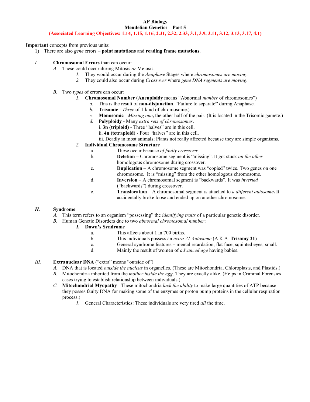 Mendelian Genetics Part 5