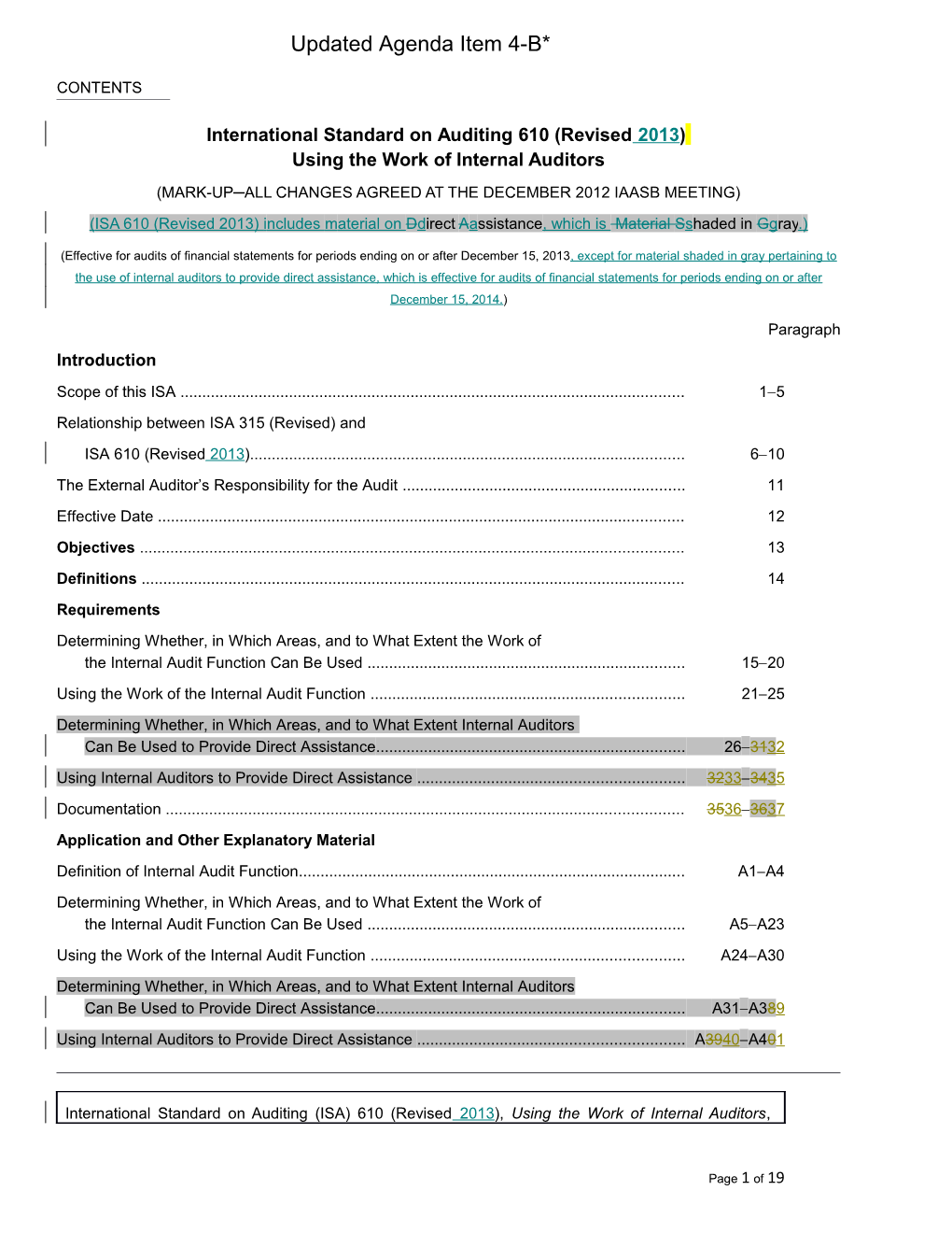 ISA 610 (Revised 2013) Updated Agenda Item 4-B