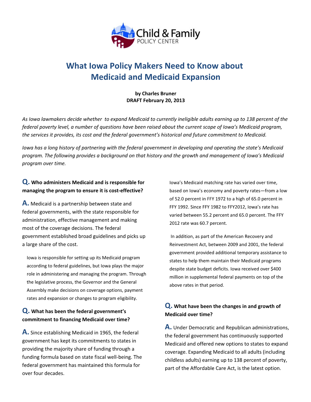 What Iowa Policy Makers Need to Know About