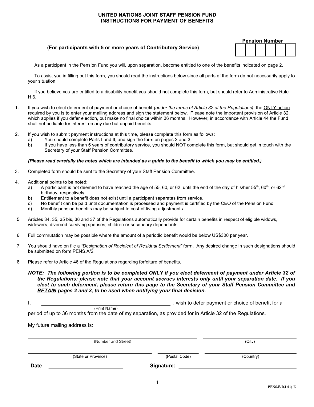 United Nations Joint Staff Pension Fund