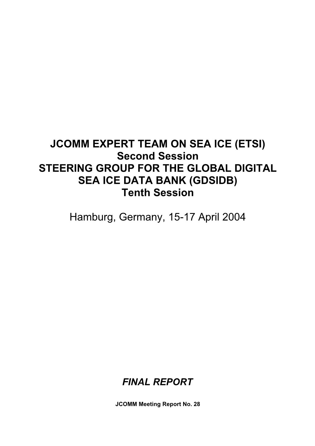 Jcomm Expert Team on Sea Ice (Etsi)