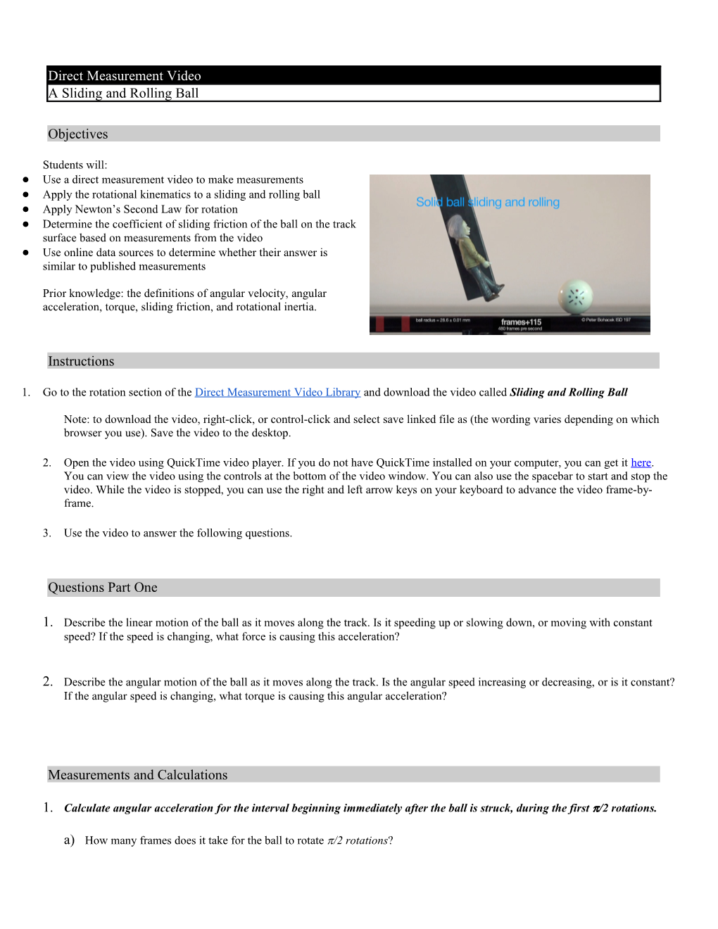 Student Instructions for Marble Block Activity