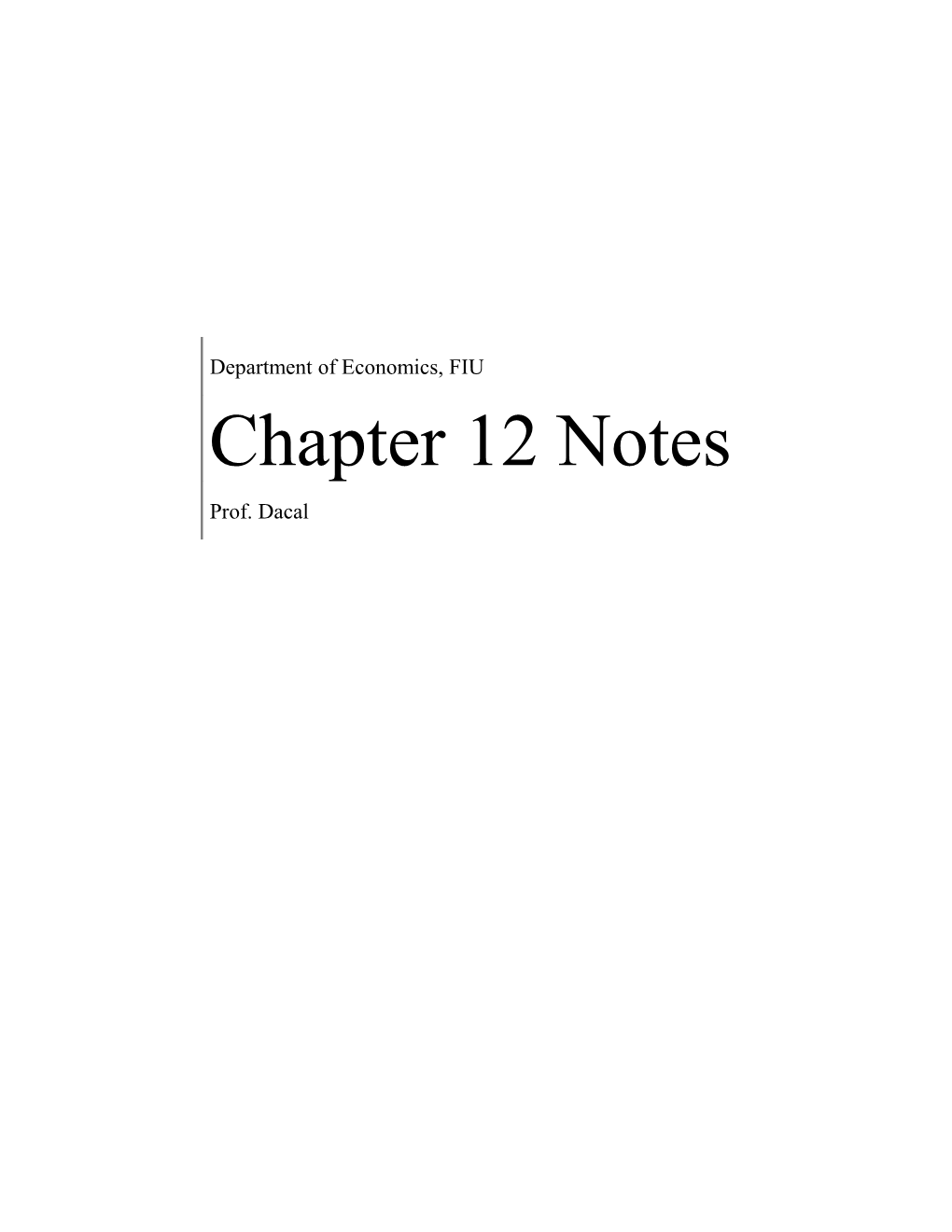 Chapter 12Fiscal Policy
