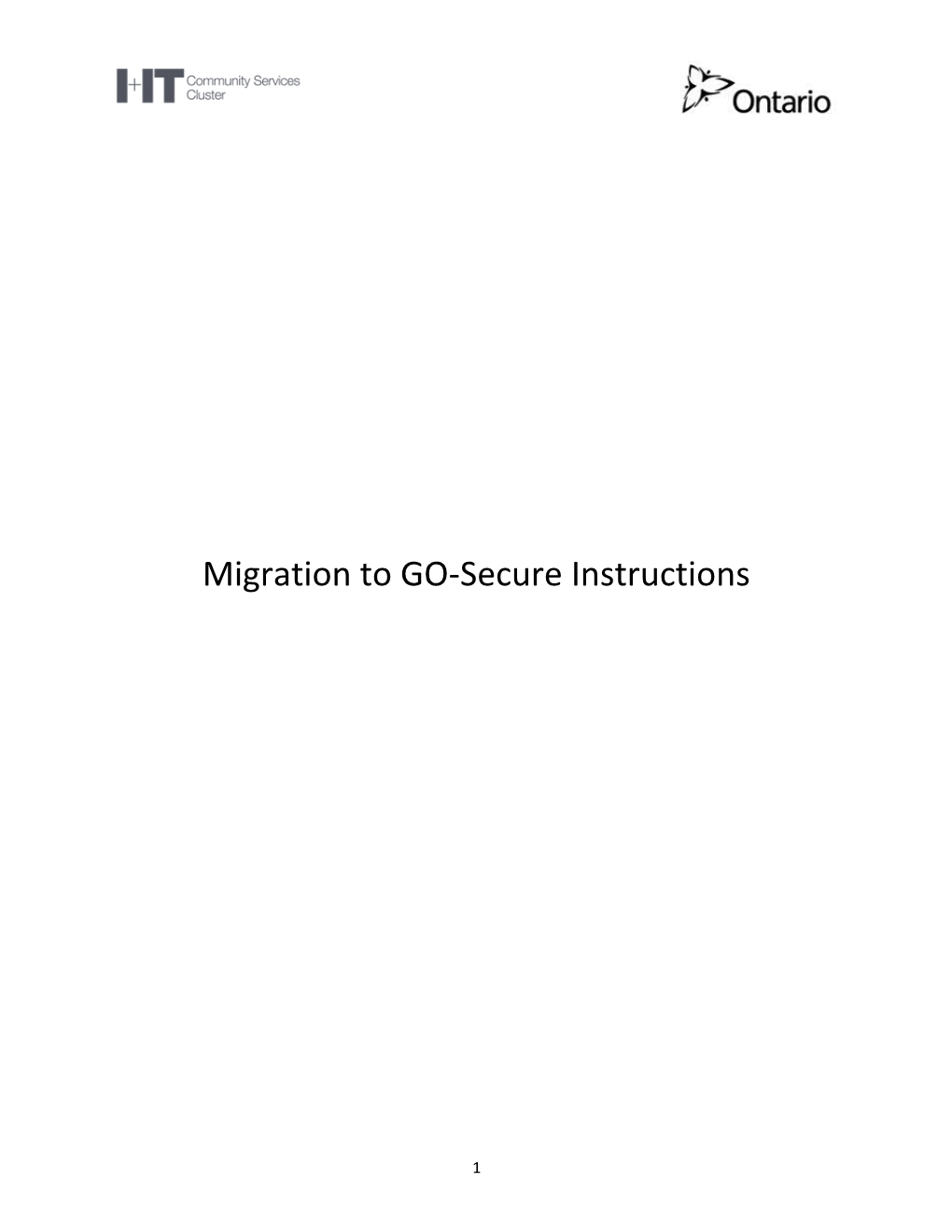 Migration to GO-Secure Instructions