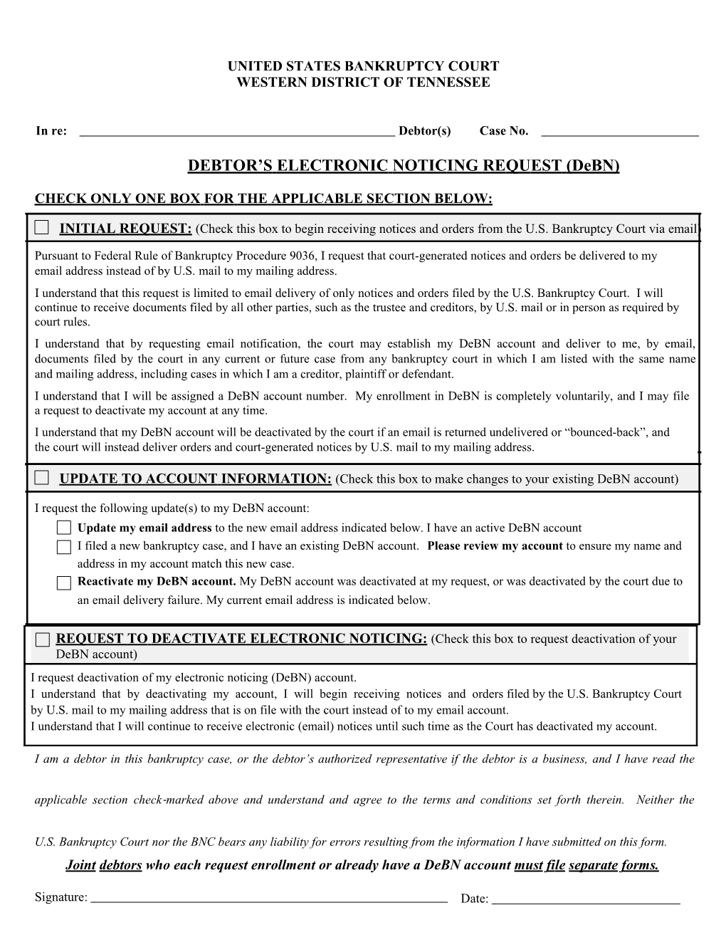 ILCB-Debn Request Form