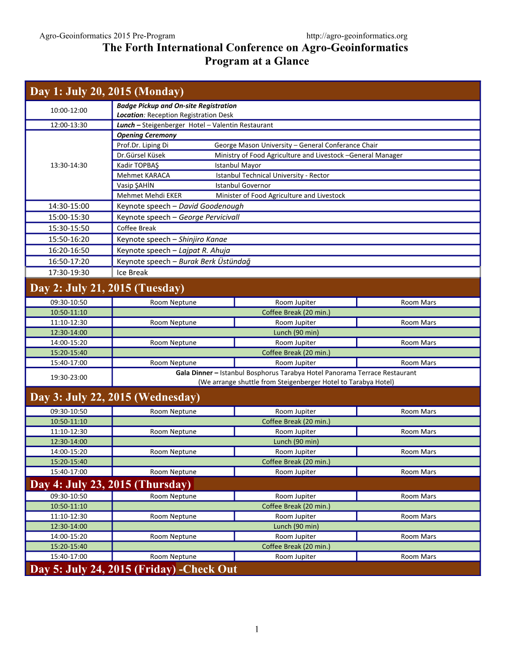 The Forth International Conference on Agro-Geoinformatics