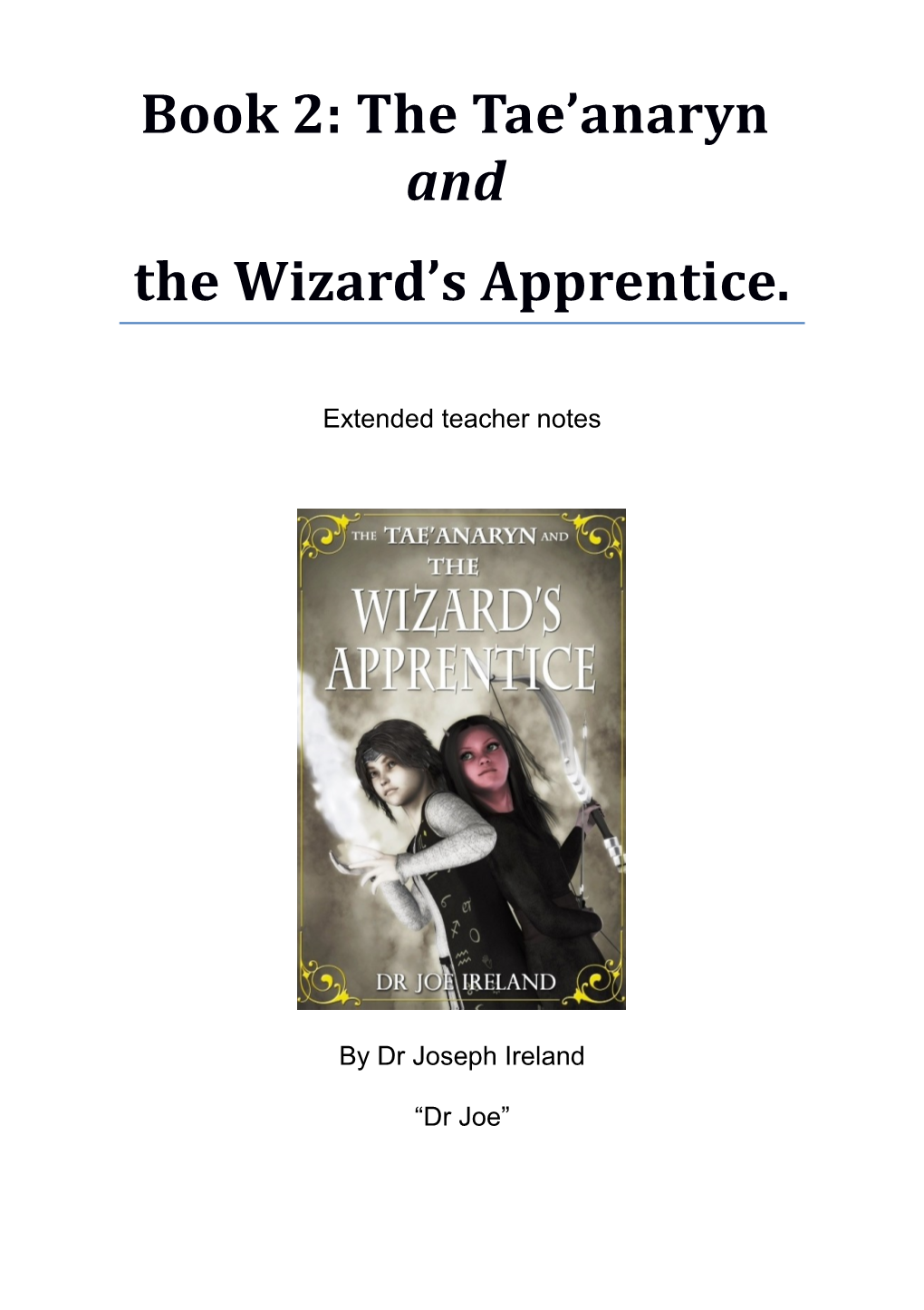 The Tae Anaryn and the Wizard S Apprentice