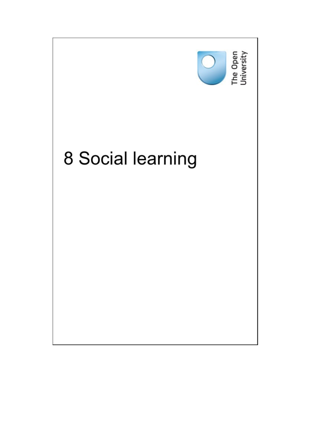 8 Social Learning