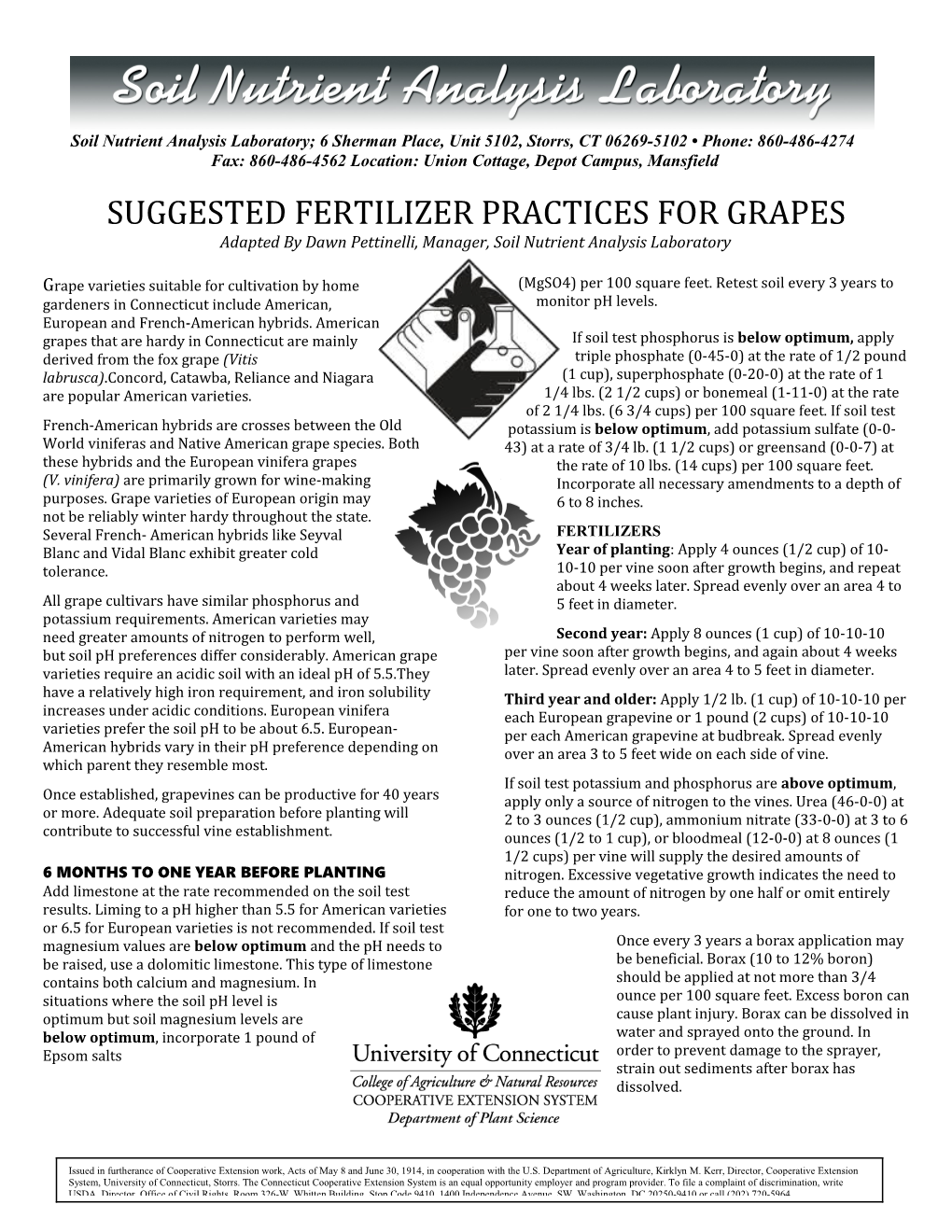 Suggested Fertilizer Practices for Grapes