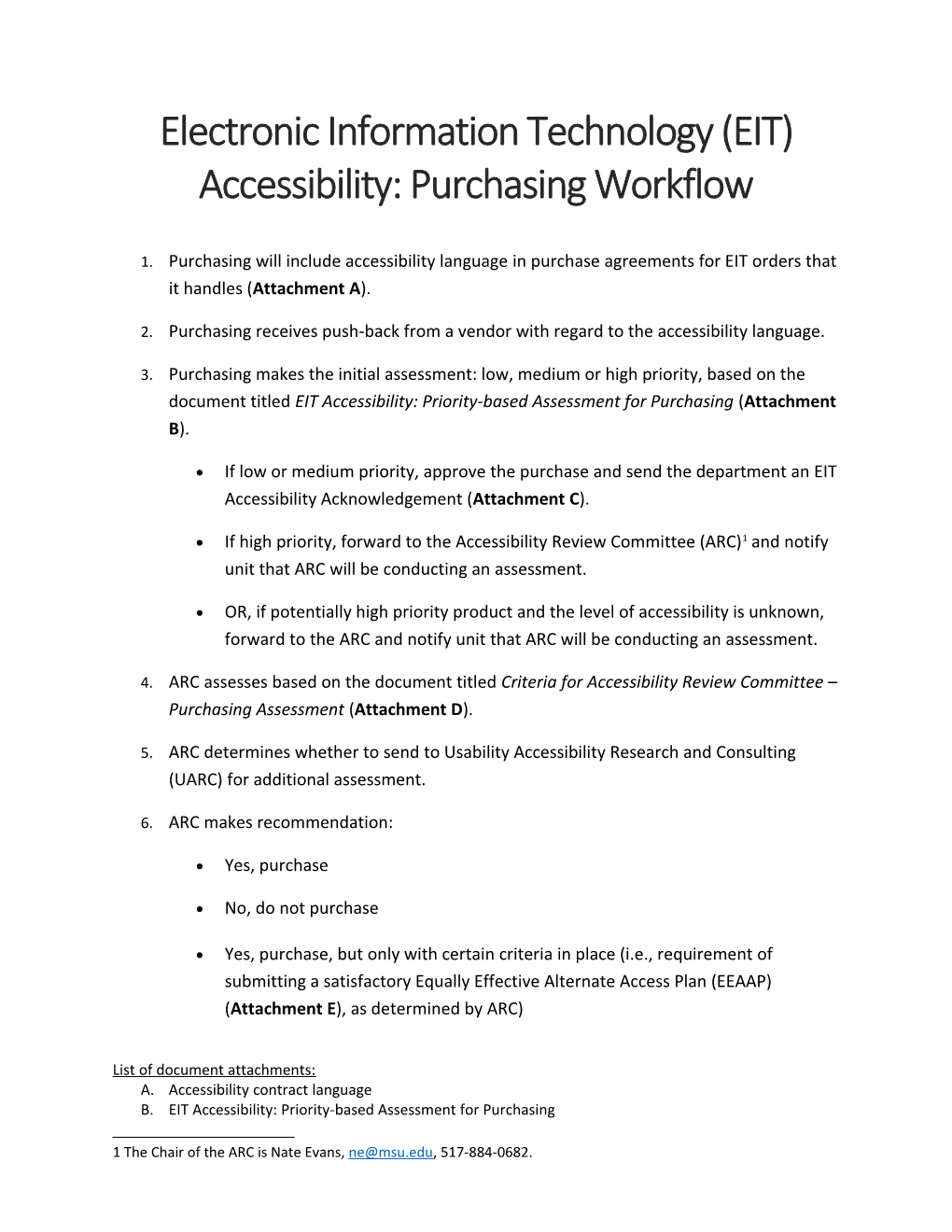 Electronic Information Technology (EIT)Accessibility: Purchasing Workflow