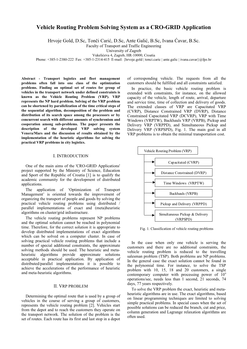 Vehicle Routing Problem Solving System As Acro-GRID Application