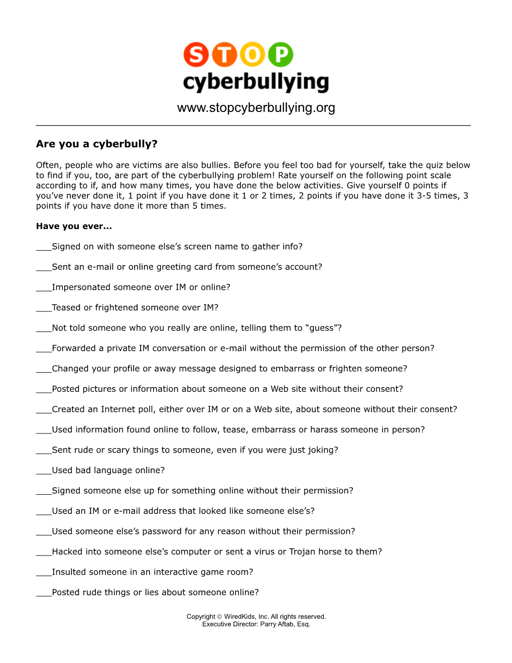 Are You a Cyberbully?
