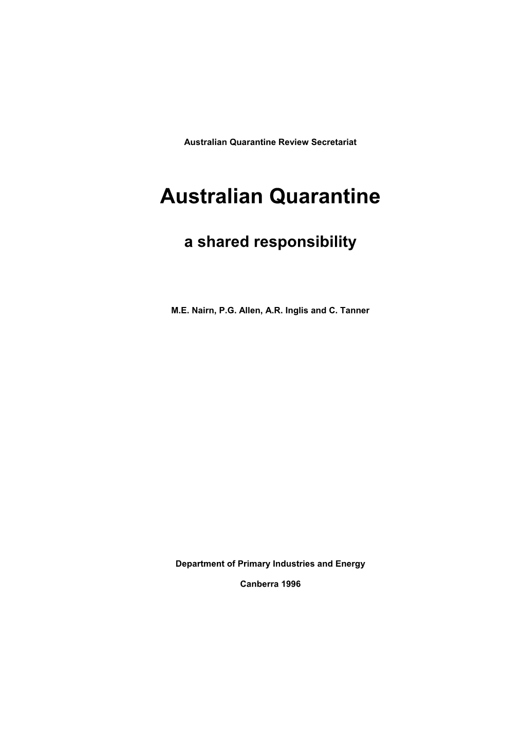 Australian Quarantine Review Secretariat